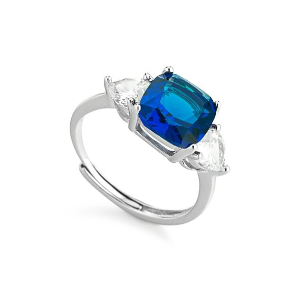 Anillo Marcello Pane Mujer Emme in Plata Zaffiro sintetico ANTN 004 - ANTN 004